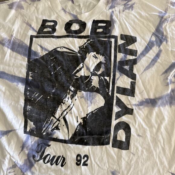 Vintage Bob Dylan Tour 92 T-Shirt Tie Dye Rock Band Tee 90s Graphic XL - Picture 2 of 13